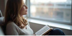 Woman experiencing prayer feels empty season looking for connection with God